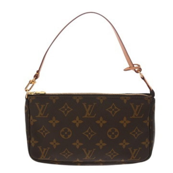 LOUIS VUITTON Monogram Canvas Accessory Pouch, Brown, M51980, Women's - Picture 1 of 11